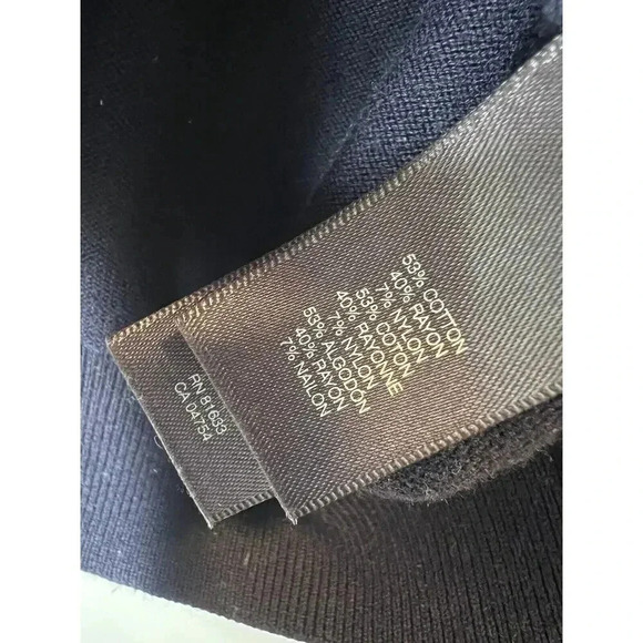 Kenneth Cole Reaction Mens Ribbed Striped V Neck Sweater Pullover Blue Sz Large - Picture 6 of 7